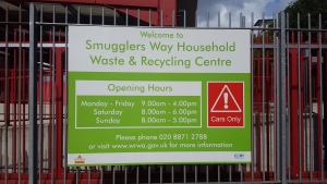 WRWA Recycling Centre Sign For WRWA's HWRC Booking Service
