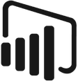 Power BI Logo Black